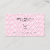 フロックファブラスタイポグラフィとピンクフラミンゴ 名刺 (裏面)