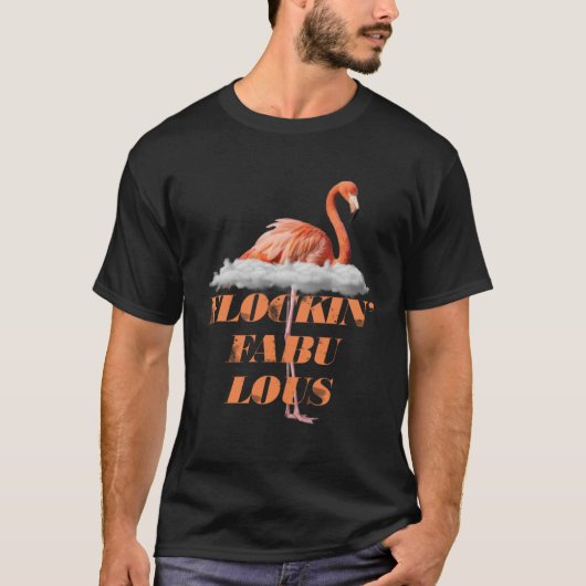フロック伝染性動物熱帯鳥ピンク Tシャツ (正面)