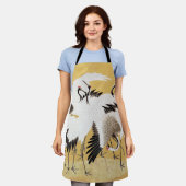 フロック日本のクレーンヴィンテージバードリッチクラシック エプロン (着用した状態)