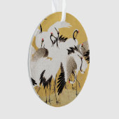 フロック日本のクレーンヴィンテージバードリッチクラシック オーナメント (正面)