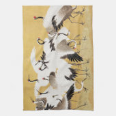 フロック日本のクレーンヴィンテージバードリッチクラシック キッチンタオル (縦)