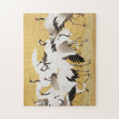 フロック日本のクレーンヴィンテージバードリッチクラシック ジグソーパズル (縦)