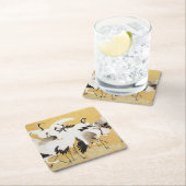 フロック日本のクレーンヴィンテージバードリッチクラシック スクエアペーパーコースター (インサイチュ)