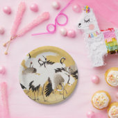 フロック日本のクレーンヴィンテージバードリッチクラシック ペーパープレート (パーティー)