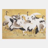 フロック日本のクレーンヴィンテージバードリッチクラシック ラッピングペーパーシート (正面2)