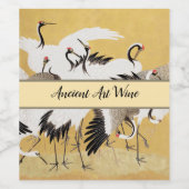 フロック日本のクレーンヴィンテージバードリッチクラシック ワインラベル (シングルラベル)