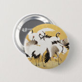 フロック日本のクレーンヴィンテージバードリッチクラシック 缶バッジ (正面&裏面)