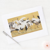 フロック日本のクレーンヴィンテージバードリッチクラシック 長方形シール (封筒)