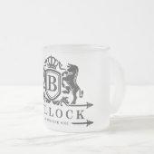 フロック王室のファミリーすり付きマグカップ フロストグラスマグカップ (正面右)