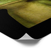 フロッグおもしろいガールボブヘアミームアート ポスター (角)