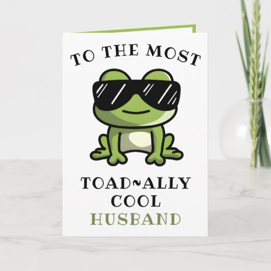 フロッグおもしろいトアッド配クール伴者ハッピーバースデー サンキューカード (正面)