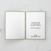 フロッグおもしろいトワドクロアック配偶者ハッピーバースデー サンキューカード (内部)