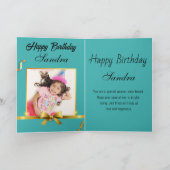 フロッグおもしろいトワドクロークド娘ハッピーバースデー カード (内部)