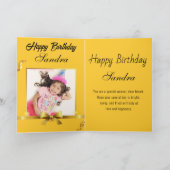 フロッグおもしろいトワドクロークド娘ハッピーバースデー カード (内部)