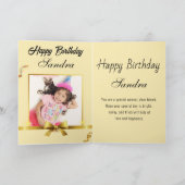 フロッグおもしろいトワドクロークド娘ハッピーバースデー カード (内部)