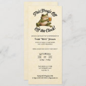 フロッグおもしろいリタイアビールパーティー 招待状 (正面/裏面)