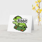 フロッグおもしろいリビット カード (黄色い花)