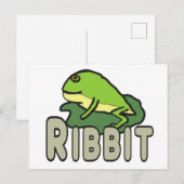 フロッグおもしろいリビット ポストカード (正面/裏面)
