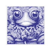 フロッグお洒落抽象芸術絵画ズアートフローラグリーン セルフインキングスタンプ (デザイン)