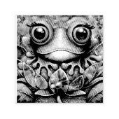 フロッグお洒落抽象芸術絵画ズアートフローラグリーン セルフインキングスタンプ (デザイン)