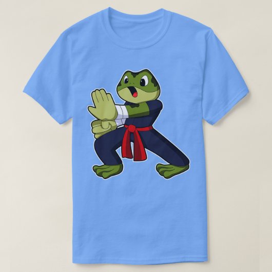 フロッグアット武術アーツベルト付き空手 Tシャツ (デザイン正面)