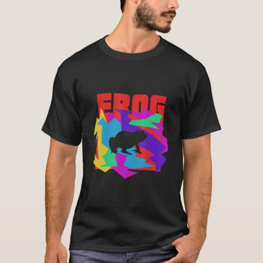 フロッグアニマルモサイクパズル Tシャツ (正面)