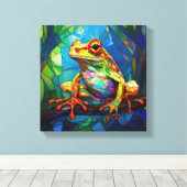 フロッグアートキャンバスアート キャンバスプリント (インサイチュ (ウッドフロア))