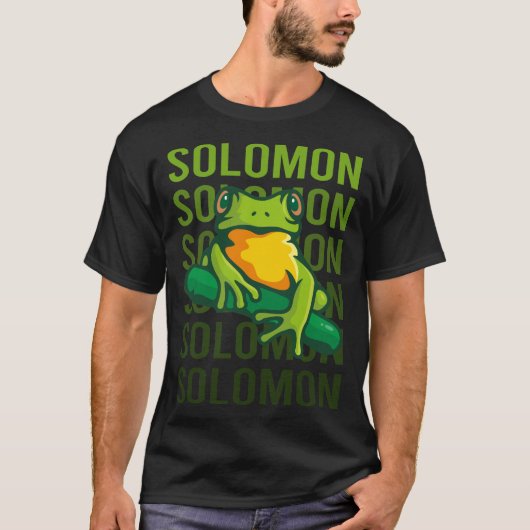 フロッグアート – ソロモン名 Tシャツ (正面)
