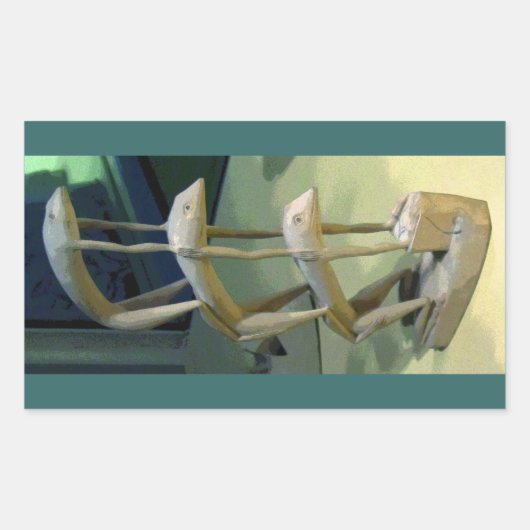 フロッグアートCB 長方形シール (正面)