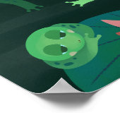 フロッグイエローサングラスで泳ぐ ポスター (角)