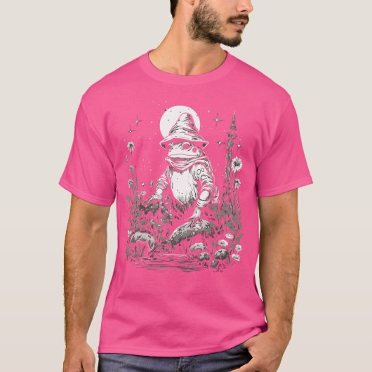 フロッグウィザーおもしろいドコテージコアキノコ Tシャツ (正面)