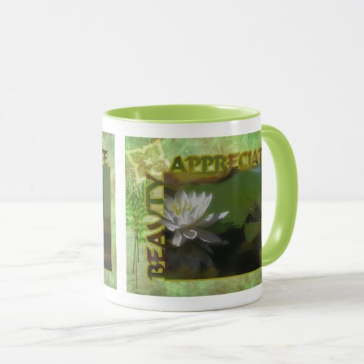 フロッグウォーターリリー美しい 感動的 マグカップ (正面右)