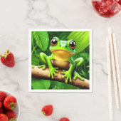 フロッグオンブランチ自然アート スタンダードカクテルナプキン (インサイチュ)