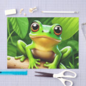 フロッグオンブランチ自然アート 薄葉紙 (クラフト)