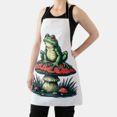 フロッグオンマッシュルームコテージコアフォレスト魔法菌類 エプロン (インサイチュ)