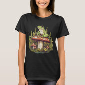 フロッグオンマッシュルームコテージコア Tシャツ (正面)