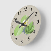 フロッグオンライパード時計 ラウンド壁時計 (傾斜)