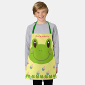 フロッグカップケーキカラフルベーキング エプロン (着用した状態)