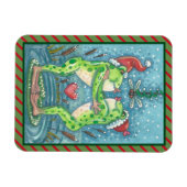 フロッグキスをする、トンボ乳母指ホリデーマグネット マグネット (横)