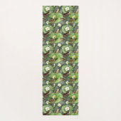 フロッググリーンとホワイト《植物》スイレン ヨガマット (裏面)