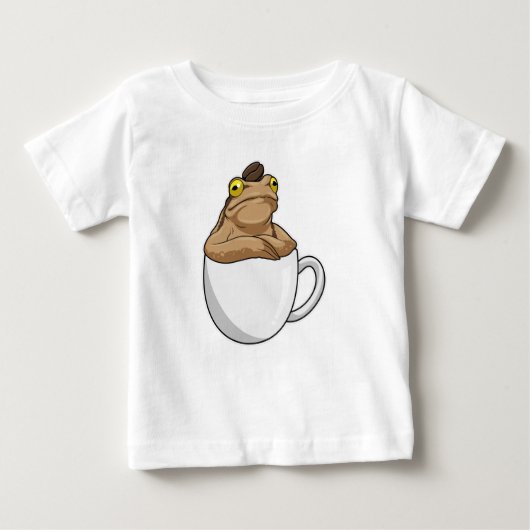 フロッグコーヒーコーヒー豆 ベビーTシャツ (正面)
