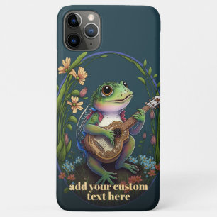 フロッグス遊ギターワイルドフラワーコテージコアカスタム iPhone 11 PRO MAXケース