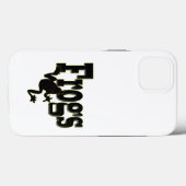 「フロッグス」っていう言葉の中に飛び込むカエルのシルエット Case-Mate iPhoneケース (裏面 (横))