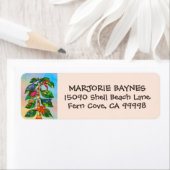 フロッグツリーオブライフウォーターカラー差出人住所 ラベル (インサイチュ)