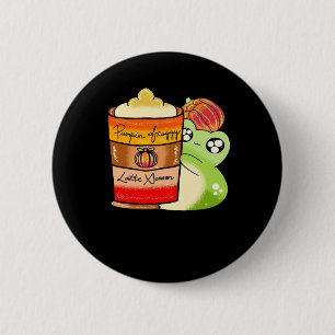 フロッグドリンクスパイシーパンプキンラテ 缶バッジ