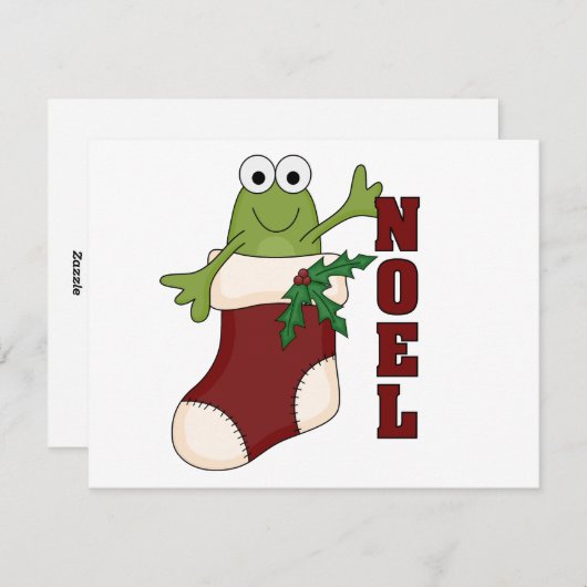 フロッグノエルホリデーTシャツとギフト シーズンカード (正面/裏面)