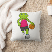 フロッグバスケットボール選手バスケットボール クッション (ブランケット)