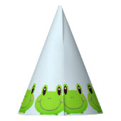 フロッグバースデーパーティーテーマラブリーブルー パーティーハット (裏面)