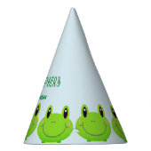 フロッグバースデーパーティーテーマラブリーブルー パーティーハット (右)