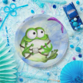 フロッグパラグライダーおもしろい紙プレート ペーパープレート (パーティー)